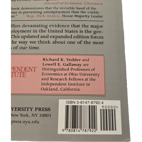 Out of work by Richard K. Vedder 0814787924 new york university press - Picture 8 of 8